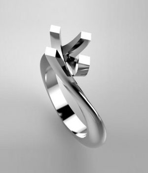 Mounting solitaire ring 131-ECO