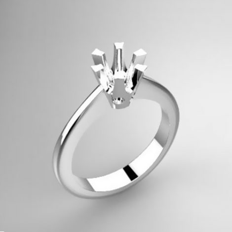 Mounting solitaire ring 40-ECO