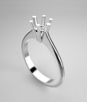 Mounting solitaire ring 42-F-SMALL