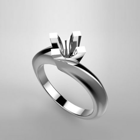 Mounting solitaire ring 6786-ECO