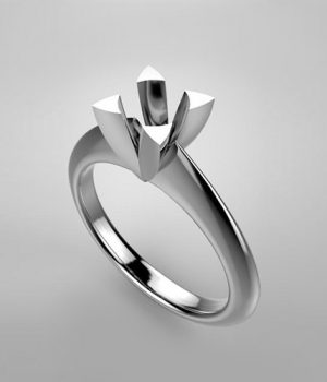 Mounting solitaire ring 7093-ECO