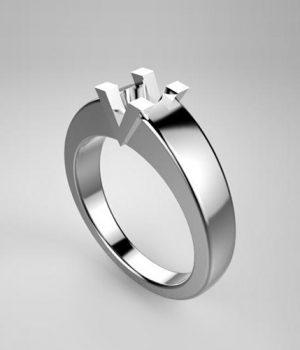 Mounting solitaire ring 7375-ECO