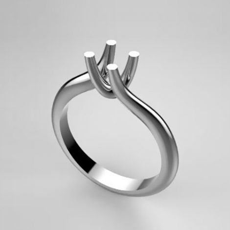 Mounting solitaire ring 7742-UNI