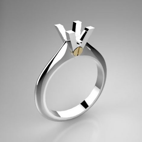 Mounting solitaire ring 7947-UNI