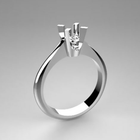Mounting solitaire ring 8009