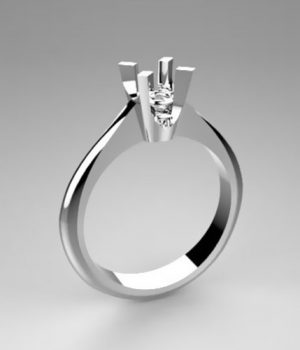 Mounting solitaire ring 8009-SMALL