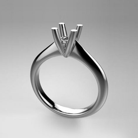 Mounting solitaire ring 8026-SMALL