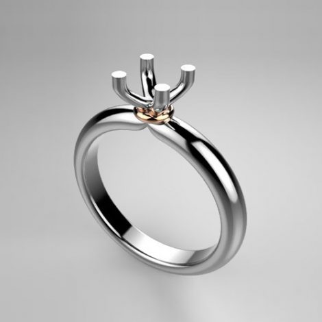 Mounting solitaire ring 8090-25