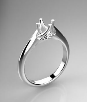 Mounting solitaire ring 8170