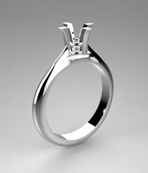 Mounting solitaire ring 7837-UNI